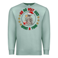 Seafoam ho ho holly shit skeleton santa Premium Sweatshirt - MaliasSmallBusiness
