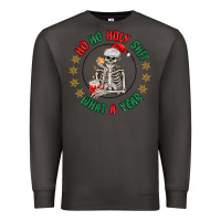 Smoke ho ho holly shit skeleton santa Premium Sweatshirt - MaliasSmallBusiness
