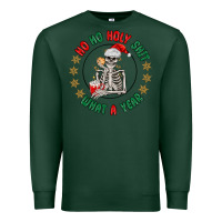 Sports Green ho ho holly shit skeleton santa Premium Sweatshirt - MaliasSmallBusiness