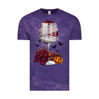 Cloud Purple halloween roses wine Vintage Tee - FaDigitalArtStudio