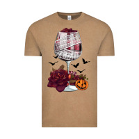 Halloween Roses Wine Vintage Tee | Teevron