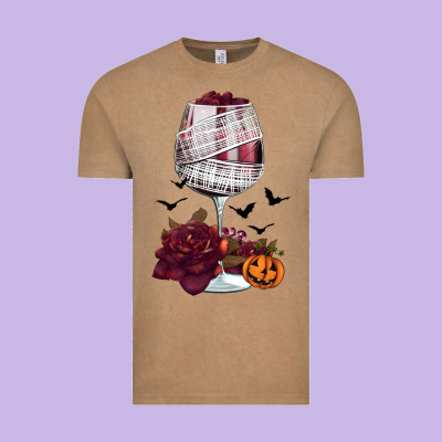 Halloween Roses Wine Vintage Tee Designed By Fadigitalartstudio