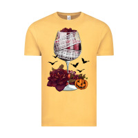 Vintage Mustard halloween roses wine Vintage Tee - FaDigitalArtStudio