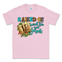 Bubblegum Pink raised on sweet tea and jesus Classic Tee - AdoDesignShop