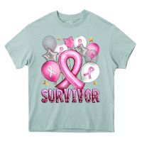 Arona Balloons cancer ribbon survivor Heavy Core Tee - Artiststas