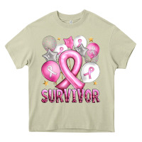 Mossy Balloons cancer ribbon survivor Heavy Core Tee - Artiststas