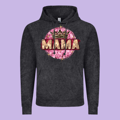 Mama With Round Leopard Vintage Hoodie Designed By Zillion Design Studio