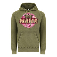 Vintage Olive mama with round leopard Vintage Hoodie - Zillion Design Studio