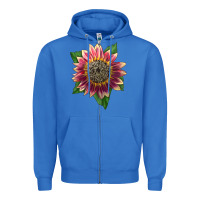True Royal crimson blaze sunflower Zipper Hoodie - LillyAllenDesigns