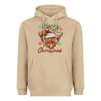 Mushroom merry christmas cow Heavyweight Hoodie - MaliasSmallBusiness