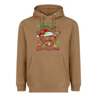 Toasted Coconut merry christmas cow Heavyweight Hoodie - MaliasSmallBusiness