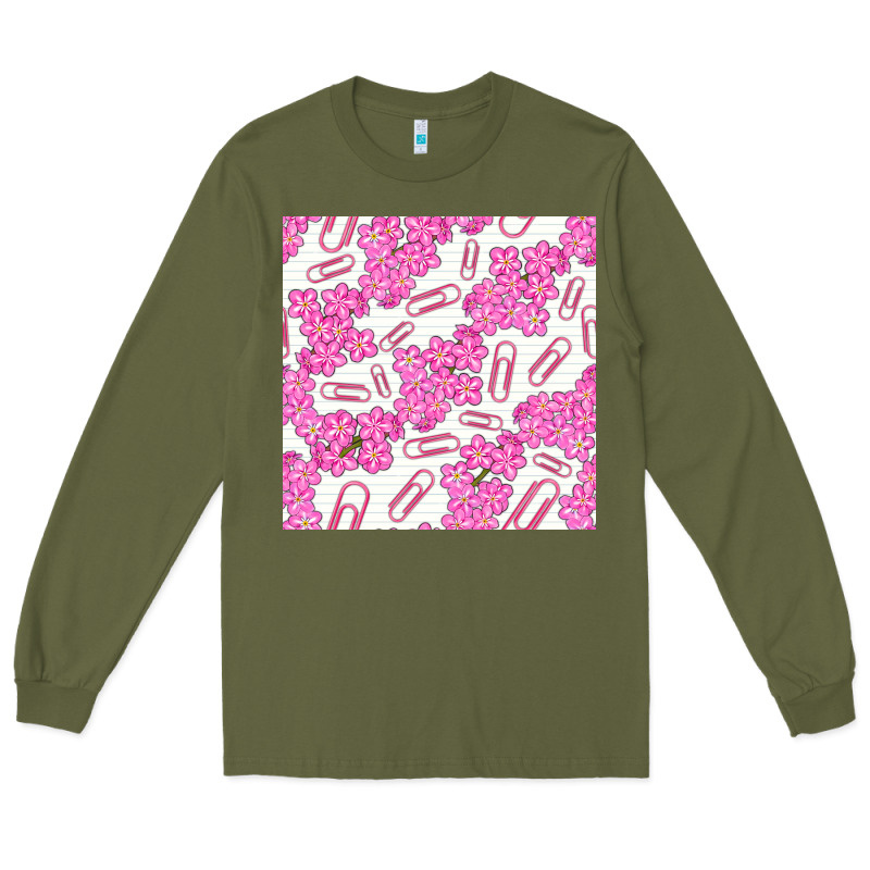 Floral School Seamless Pattern Long Sleeve Tee by BundleAndBundleShop | Teevron