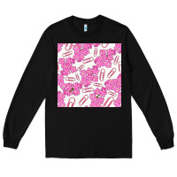Black floral school seamless pattern Long Sleeve Tee - BundleAndBundleShop