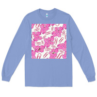 Colony Blue floral school seamless pattern Long Sleeve Tee - BundleAndBundleShop