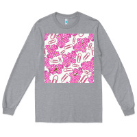 Heather Grey floral school seamless pattern Long Sleeve Tee - BundleAndBundleShop