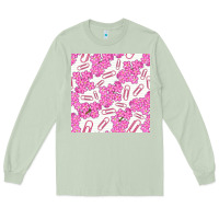 Matcha floral school seamless pattern Long Sleeve Tee - BundleAndBundleShop