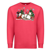 Cardinal christmas snowmen with wine Premium Sweatshirt - MaliasSmallBusiness