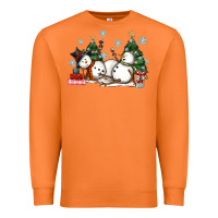 Carrot christmas snowmen with wine Premium Sweatshirt - MaliasSmallBusiness