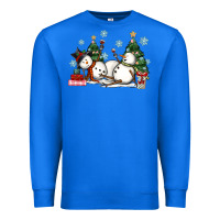 True Royal christmas snowmen with wine Premium Sweatshirt - MaliasSmallBusiness