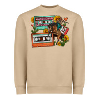 Mushroom rodeo sunflower cactus cassette Heavyweight Sweatshirt - FaDigitalArtStudio