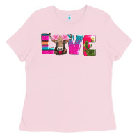 Love With Braunvieh Cow Ladies Tee | Teevron