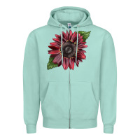 Chocolate Sunflower Zipper Hoodie | Teevron