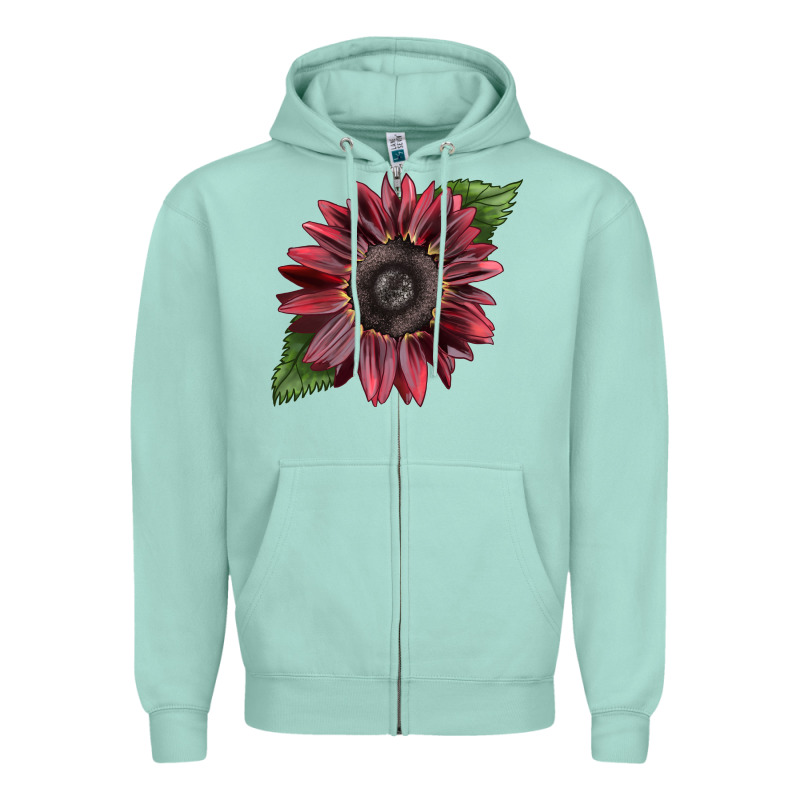 Chocolate Sunflower Zipper Hoodie by LillyAllenDesigns | Teevron