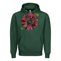 Sports Green chocolate sunflower Zipper Hoodie - LillyAllenDesigns