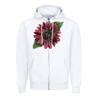 White chocolate sunflower Zipper Hoodie - LillyAllenDesigns
