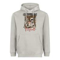 Moon Dust im trying but tired Heavyweight Hoodie - MaliasSmallBusiness