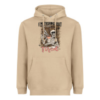 Mushroom im trying but tired Heavyweight Hoodie - MaliasSmallBusiness