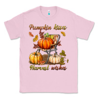 Bubblegum Pink pumpkin kisses harvest wishes Classic Tee - BundleAndBundleShop