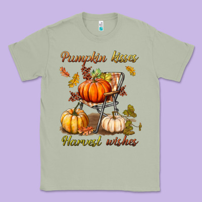 Pumpkin Kisses Harvest Wishes Classic Tee Designed By Bundleandbundleshop