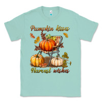 Seafoam pumpkin kisses harvest wishes Classic Tee - BundleAndBundleShop