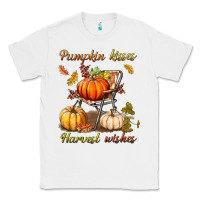 White pumpkin kisses harvest wishes Classic Tee - BundleAndBundleShop