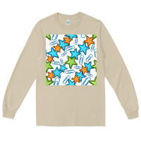 Mushroom stars school seamless pattern Long Sleeve Tee - BundleAndBundleShop