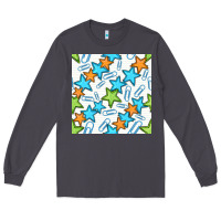 Smoke stars school seamless pattern Long Sleeve Tee - BundleAndBundleShop