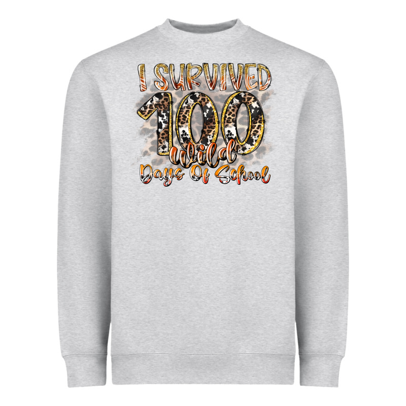 I Survived 100 Wild Days Of School Heavyweight Sweatshirt by RacoonDesign | Teevron