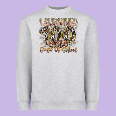 I Survived 100 Wild Days Of School Heavyweight Sweatshirt Designed By Racoondesign