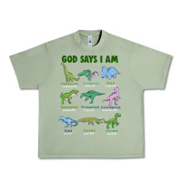Oil Green god says i am dinosaurs Urban Heavy Tee - JahusDesignShop