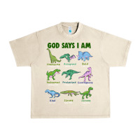 Sandshell god says i am dinosaurs Urban Heavy Tee - JahusDesignShop