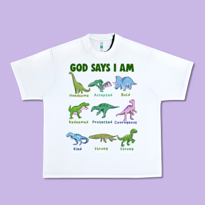 God Says I Am Dinosaurs Urban Heavy Tee Designed By Jahusdesignshop