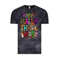 Cloud Black happy hallothankmas Vintage Tee - FaDigitalArtStudio