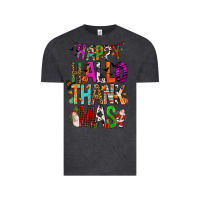 Vintage Black happy hallothankmas Vintage Tee - FaDigitalArtStudio