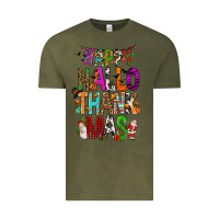 Vintage Olive happy hallothankmas Vintage Tee - FaDigitalArtStudio