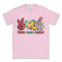 Bubblegum Pink peace love easter Classic Tee - AdoDesignShop