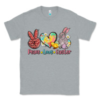 Heather Grey peace love easter Classic Tee - AdoDesignShop
