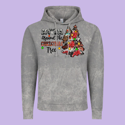 Rocking Around The Christmas Tree Vintage Hoodie Designed By Jahusdesignshop