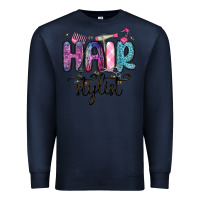 Navy hair stylist Premium Sweatshirt - MaliasSmallBusiness