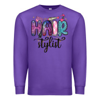 Purple hair stylist Premium Sweatshirt - MaliasSmallBusiness
